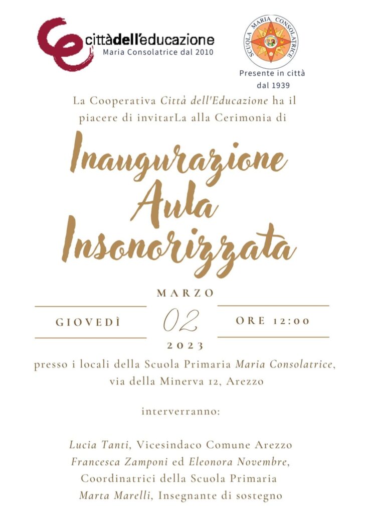 INAUGURAZIONE DELLA NUOVA AULA INSONORIZZATA